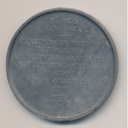 Médaille - Louis XIV Commémorations  - étain  2