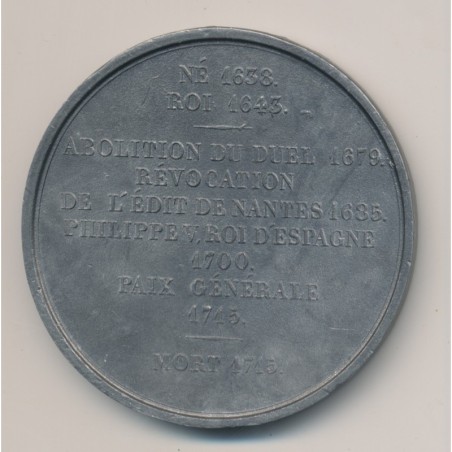Médaille - Louis XIV Commémorations  - étain 