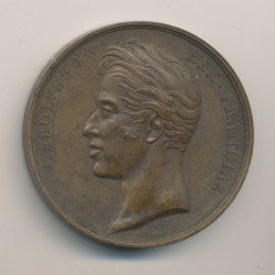 Médaille - Sacre à Reims - Charles X - 1825 - bronze