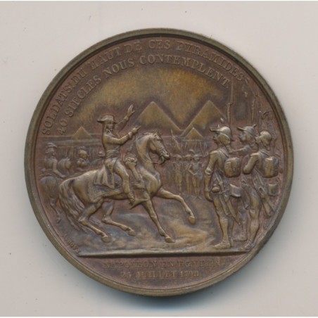 Médaille - Bonaparte général en chef - Napoléon en Égypte - 1798 - cuivre