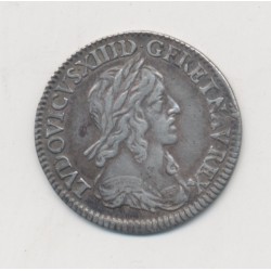 Louis XIII - 1/12 écu - 1642 A Paris - 1er poinçon - 1 point