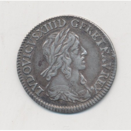Louis XIII - 1/12 écu - 1642 A Paris - 1er poinçon - 1 point