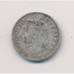 20 centimes Napoléon III - Tête laurée - 1868 BB Strasbourg