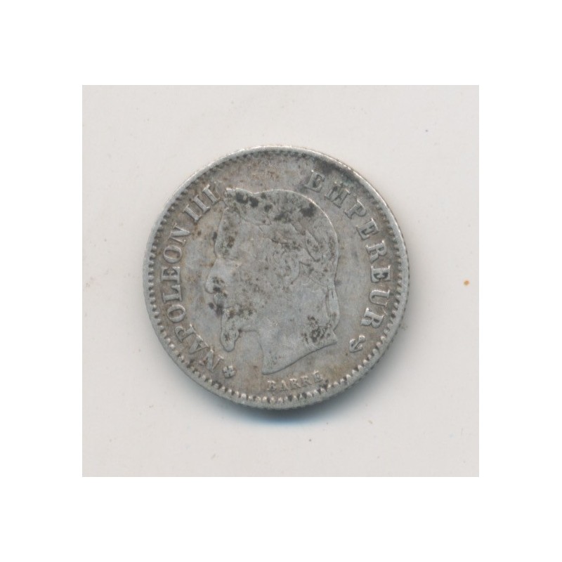 20 centimes Napoléon III - Tête laurée - 1868 BB Strasbourg