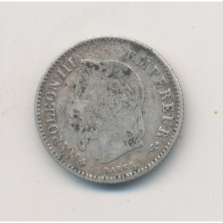 20 centimes Napoléon III - Tête laurée - 1868 BB Strasbourg