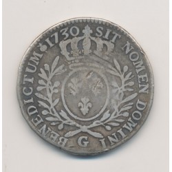 Louis XV - 1/2 écu aux branches d'olivier - 1730 G Poitiers 2