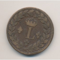 Louis XVIII - 1 Décime à l'L couronné - 1815 BB Strasbourg 2