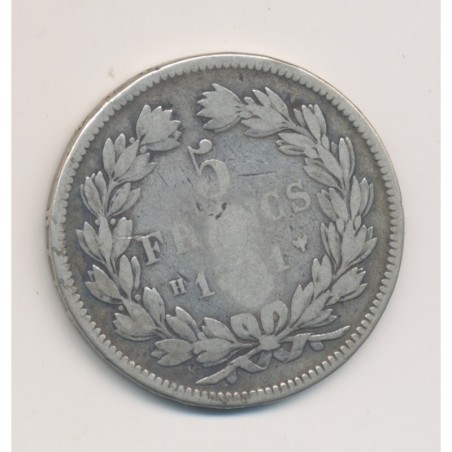 5 Francs Louis philippe I - 1831 H La rochelle - Tranche en relief