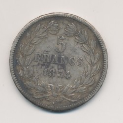 5 Francs Louis philippe I - 1834 T Nantes - Tranche en relief 2