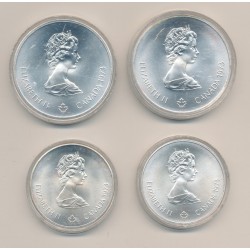 Canada - Coffret 4 Monnaies - Jeux Olympiques Montréal 1976 - argent 2