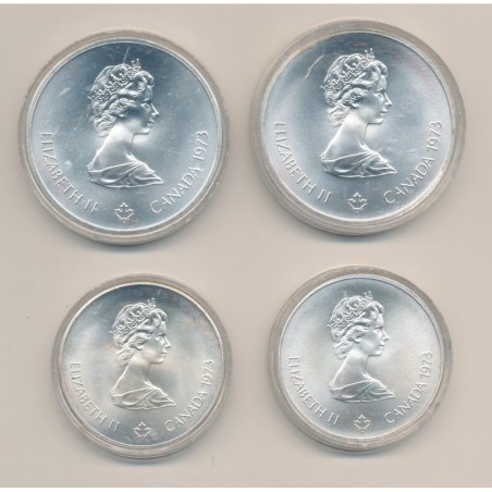Canada - Coffret 4 Monnaies - Jeux Olympiques Montréal 1976 - argent