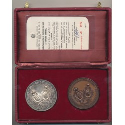 St Marin - Coffret 2 Médailles argent et bronze - Napoléon Bonaparte - 1769-1969 2