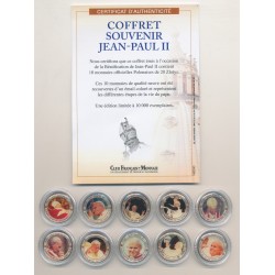 Égypte - Coffret 10 pièces - 1 Pound colorisés - Trésors des Pharaons III