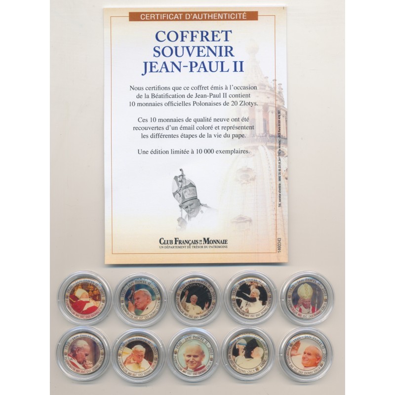 Égypte - Coffret 10 pièces - 1 Pound colorisés - Trésors des Pharaons III