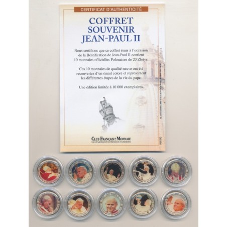 Égypte - Coffret 10 pièces - 1 Pound colorisés - Trésors des Pharaons III