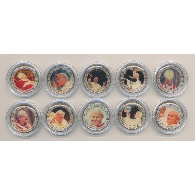Égypte - Coffret 10 pièces - 1 Pound colorisés - Trésors des Pharaons III
