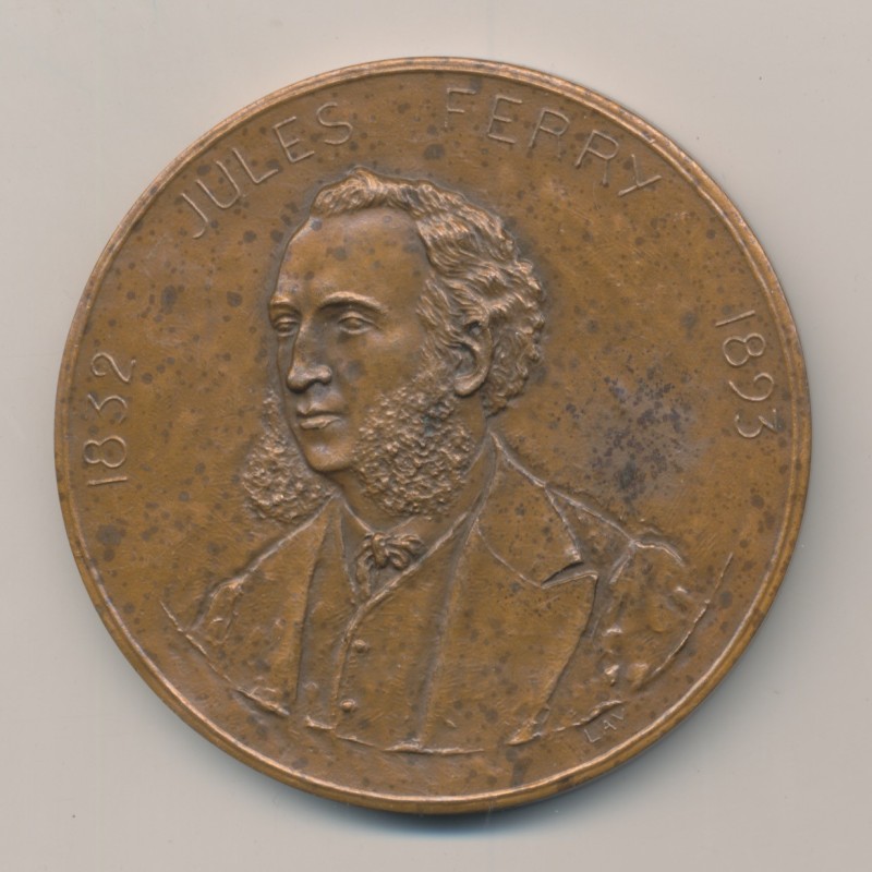 Médaille - Jules Ferry - la revue du candidat - bronze - 1987