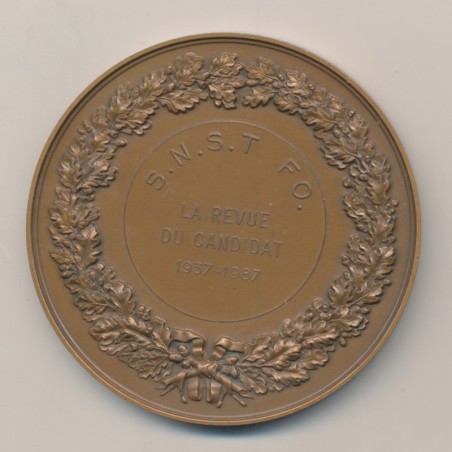 Médaille - Jules Ferry - la revue du candidat - bronze - 1987