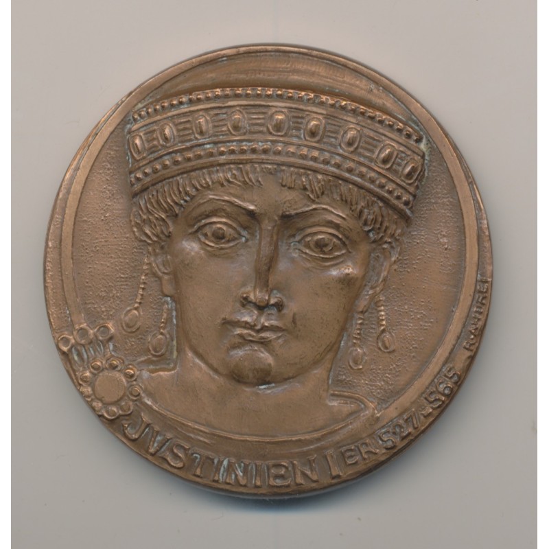 Médaille - Justinien 1er - Notariat Français - bronze