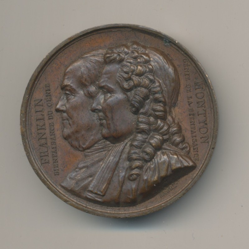 Médaille - Société Franklin et Montyon - 1833 - bronze