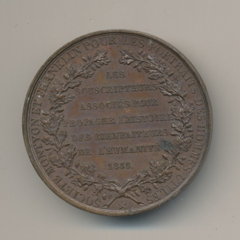 Médaille - Société Franklin et Montyon - 1833 - bronze