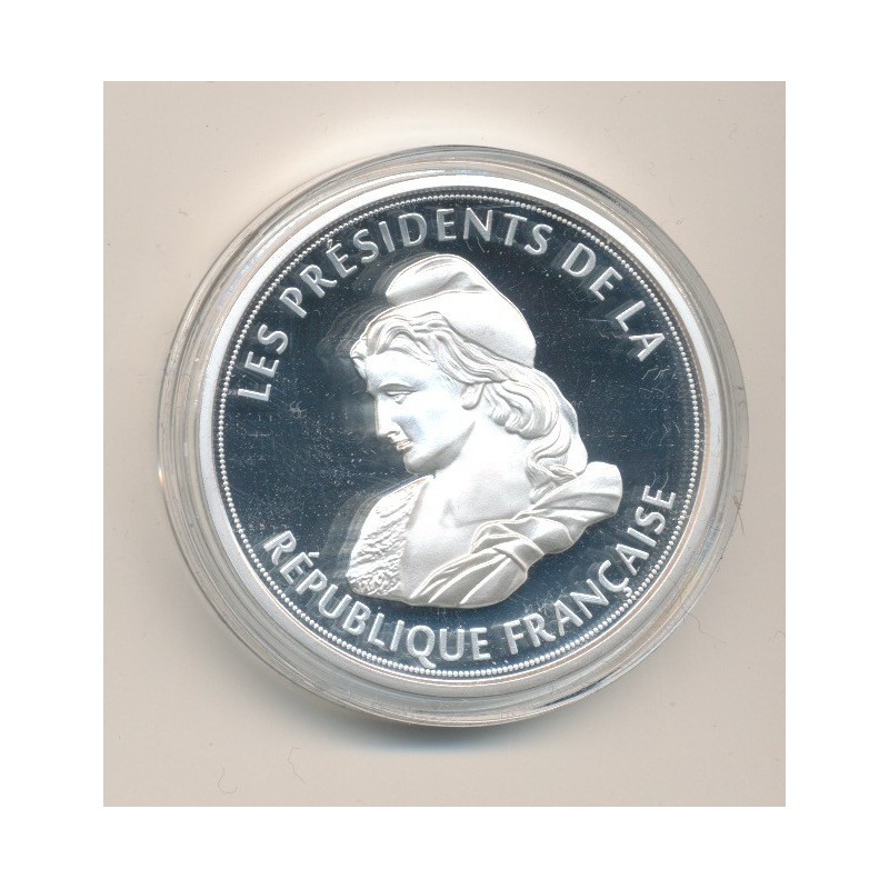 Médaille - Valery Giscard d'Estaing - Président de la République - portrait sur la gauche