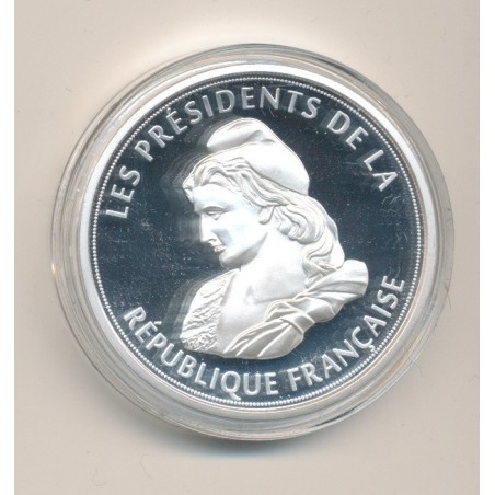 Médaille - Valery Giscard d'Estaing - Président de la République - portrait sur la gauche