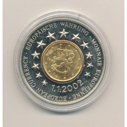 Médaille - 1 Cent Finlande - 1.01.2002 - maillechort