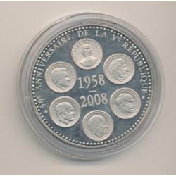 Médaille - 50e anniversaire de la 5e République - 1958-2008
