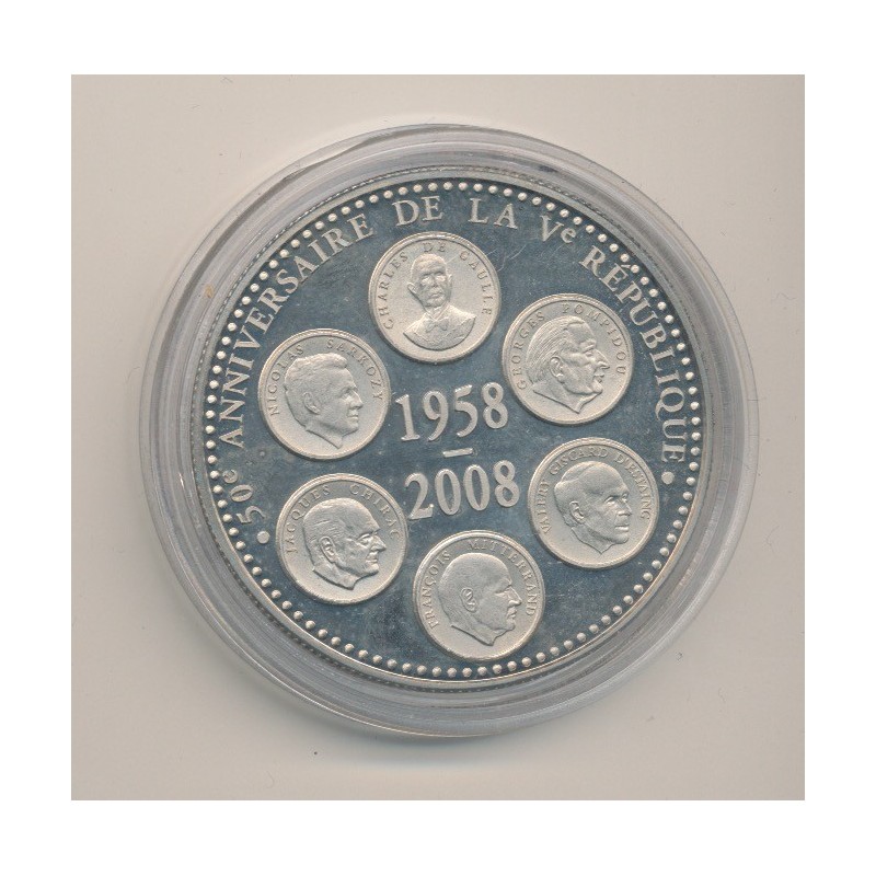Médaille - 50e anniversaire de la 5e République - 1958-2008