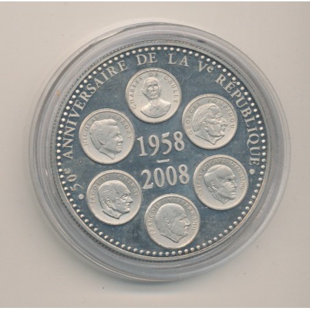Médaille - 50e anniversaire de la 5e République - 1958-2008