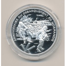 Médaille - Débarquement troupes Américaines sur la plage Omaha - Débarquement en normandie - argent 