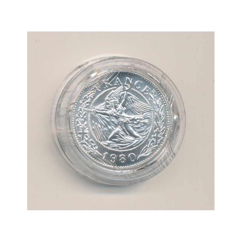 Médaille - Charles De Gaulle - argent - 1980 - 21mm