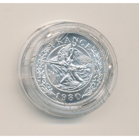 Médaille - Charles De Gaulle - argent - 1980 - 21mm