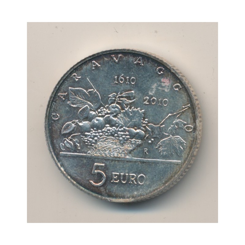 St Marin - 5 Euro  2010 - Carvaggio - argent