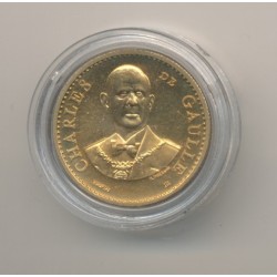 Médaille - Charles De gaulle - bronze - 1983 - 21mm - sans certificat