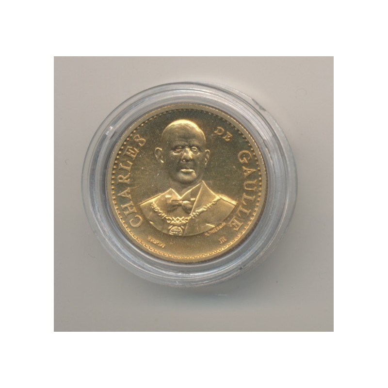 Médaille - Charles De gaulle - bronze - 1983 - 21mm - sans certificat