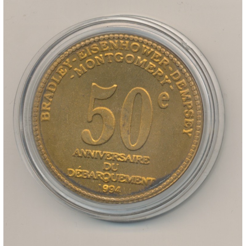 Médaille - 50e anniversaire débarquement - 1994 - opération overlord - bronze