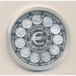 Ecu EUROPA - 1999 - 1er janvier 1999 euro parité - argent