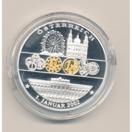 Médaille - Autriche - 1 janvier 2002 - 1ère émission de l'euro