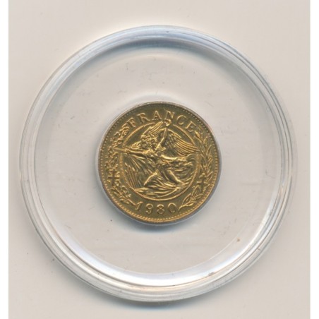 Médaille - Charles De gaulle - bronze - 1980 - 21mm - avec certificat