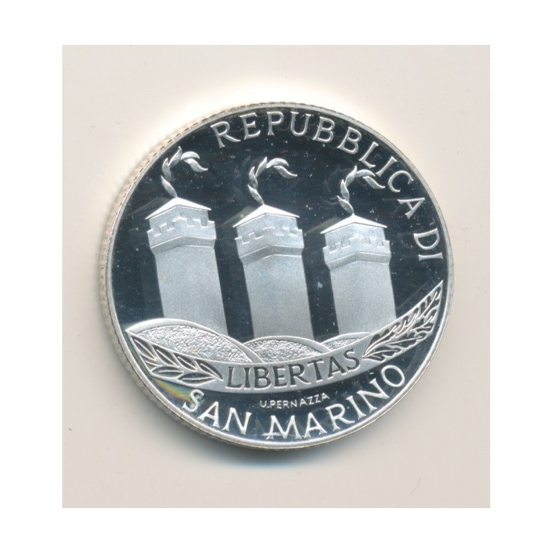 St Marin - 5 Euro  2002 - argent Belle épreuve