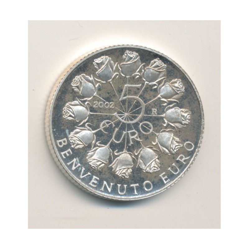 St Marin - 5 Euro  2002 - argent Belle épreuve