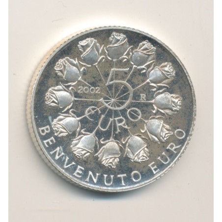 St Marin - 5 Euro  2002 - argent Belle épreuve