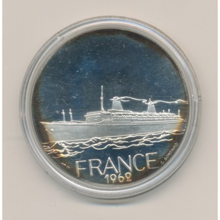 Médaille - France 1962 - Paquebots Transatlantiques - argent 40g