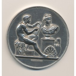 Médaille - Ville de paris - Enseignement dessin - 1883 - bronze argenté