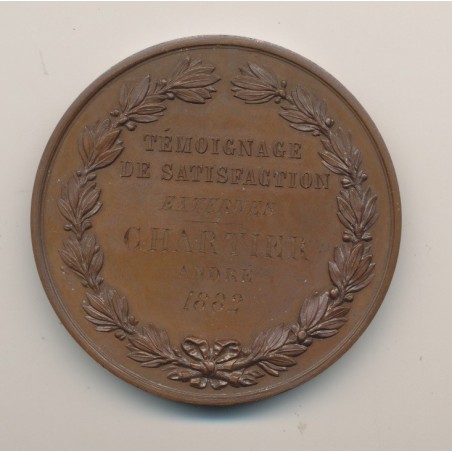 Médaille - Ville de paris - Assistance publique - témoignage de satisfaction 1882 - bronze