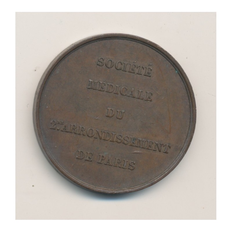 Médaille - Ville de Paris - Société médicale - 2e arrondissement - cuivre