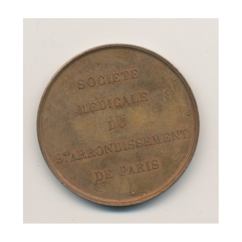 Médaille - Ville de Paris - Société médicale - 9e arrondissement - cuivre
