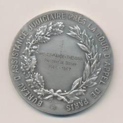 Médaille - Ville de Paris - Assistance judiciaire - 1966-1967 - bronze argenté 2